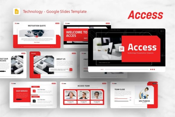 Access Technology Presentation: A Comprehensive Google Slides Template for Modern Visual Communication