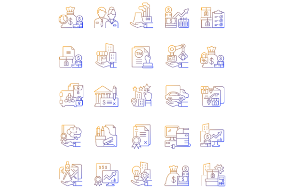 Business Assets Icons Bundle: Modern Vector Design