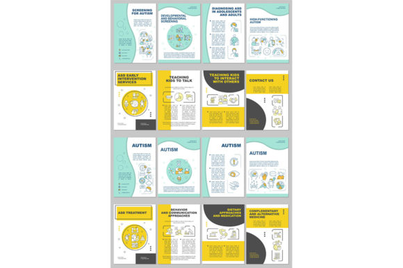 Designing for Understanding: Autism Problems Brochure Template Set for Behavioral and Interactional Support