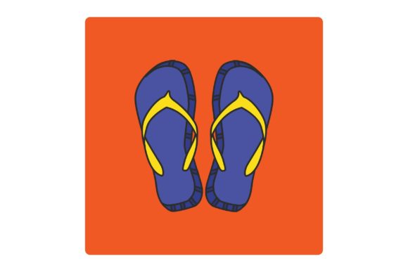 Evaluating Flat Icon - Sandals for Digital Design Projects