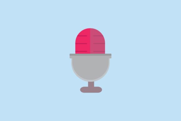 Flat Icon - Music Microphone: Versatile Design Asset