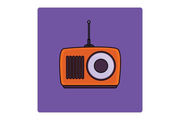 Flat Icon - Radio: Versatile Assets for Modern Design