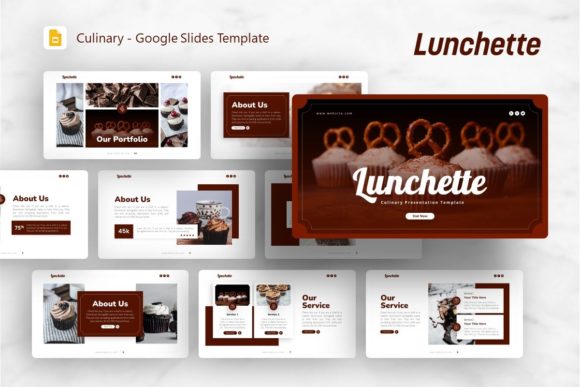 Google Slides Template - Lunchette: A Visual Guide