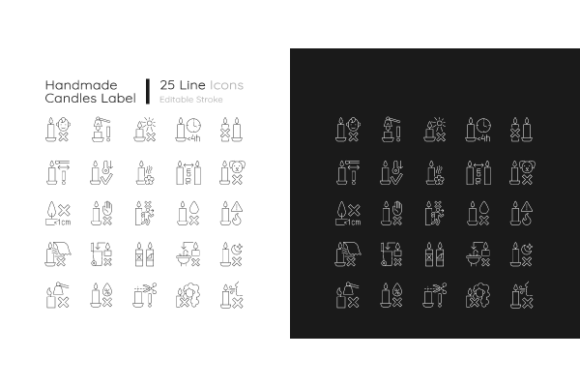 Handmade Candles Label Icons Bundle Guide